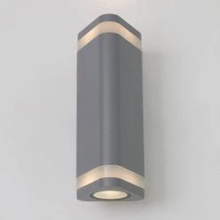 Scintilly Cylinder 2-Light Gray Modern Outdoor Garage and Porch Light Wall Lantern Sconce by Artika 12 Scintilly Cylinder 2-Light Gray Modern Outdoor Garage and Porch Light Wall Lantern Sconce by Artika -KINWELL shop gray artika outdoor sconces scin gr hdc 4f 1000