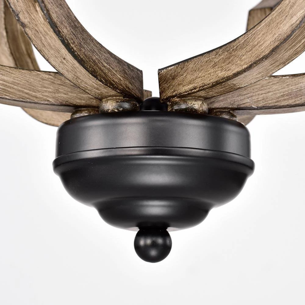 6-Light Wood Texture and Matte Black indoor Chain Pendant Steel and Electrical Components by Jushua 7 6-Light Wood Texture and Matte Black indoor Chain Pendant Steel and Electrical Components by Jushua - Image 5