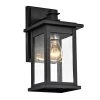 1-Light Matte Black Outdoor Wall Lantern Sconce with Anti-Rust and Waterproof by Jushua 1 1-Light Matte Black Outdoor Wall Lantern Sconce with Anti-Rust and Waterproof by Jushua -KINWELL shop matte black jushua outdoor sconces go l a19007 64 1000