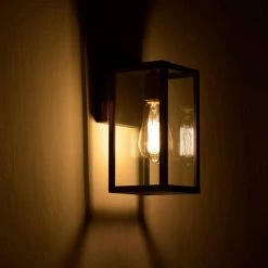 1-Light Matte Black Outdoor Wall Lantern Sconce with Dusk to Dawn Sensor by Jushua -KINWELL shop matte black jushua outdoor sconces go l f200002p 1f 1000