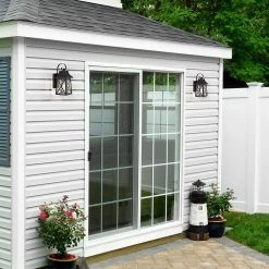 1-Light Matte Black Outdoor Wall Lantern Sconce with Clear Seedy by Jushua -KINWELL shop matte black jushua outdoor sconces gol f201002 44 1000