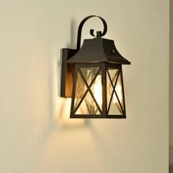 1-Light Matte Black Outdoor Wall Lantern Sconce (2-Pack) by Jushua 12 1-Light Matte Black Outdoor Wall Lantern Sconce (2-Pack) by Jushua -KINWELL shop matte black jushua outdoor sconces gol f201004 44 1000