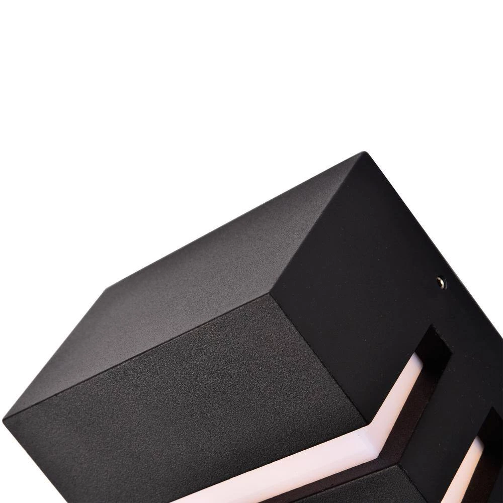 1-Light Matte Black Outdoor Wall Lantern Sconce Aluminum and Acrylic with LED Dimmable Module by Jushua 6 1-Light Matte Black Outdoor Wall Lantern Sconce Aluminum and Acrylic with LED Dimmable Module by Jushua - Image 4