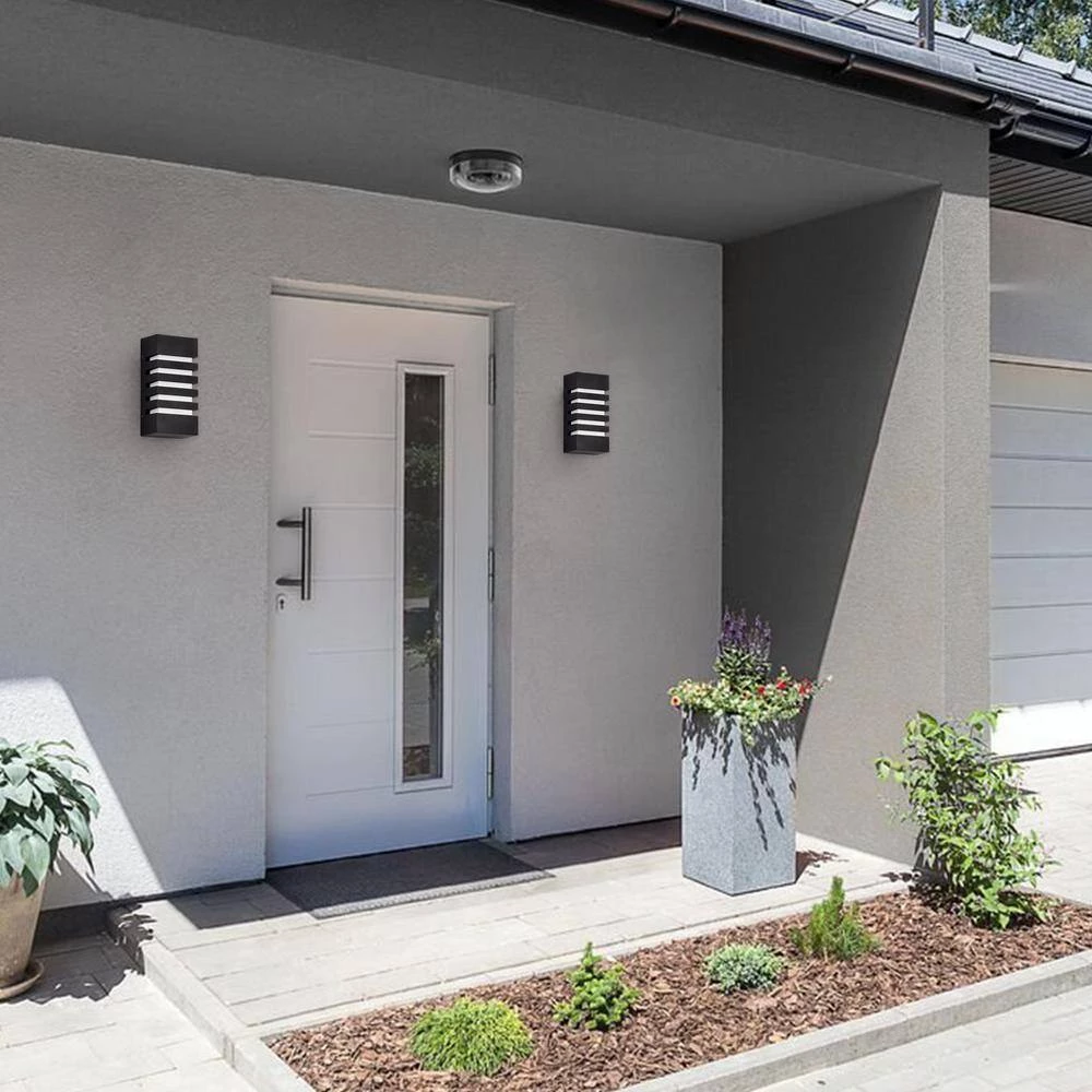 1-Light Matte Black Outdoor Wall Lantern Sconce Aluminum and Acrylic with LED Dimmable Module by Jushua 5 1-Light Matte Black Outdoor Wall Lantern Sconce Aluminum and Acrylic with LED Dimmable Module by Jushua - Image 3