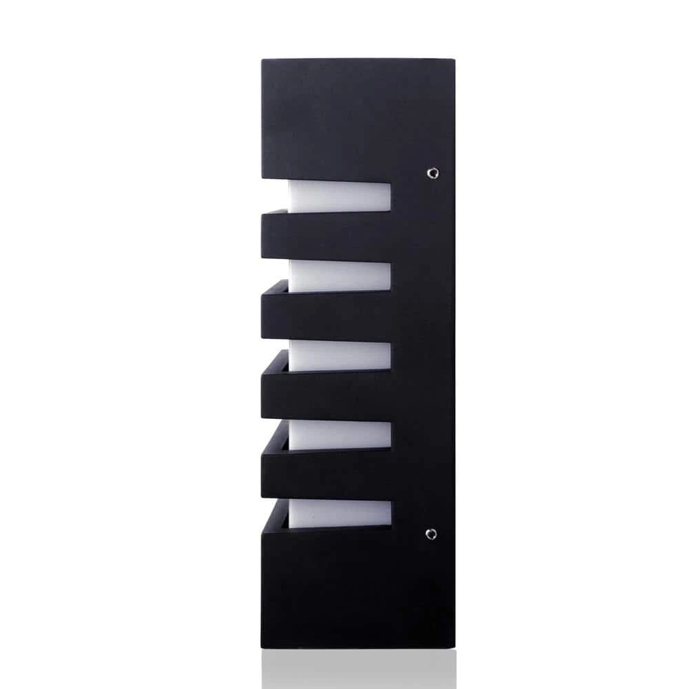 1-Light Matte Black Outdoor Wall Lantern Sconce Aluminum and Acrylic with LED Dimmable Module by Jushua 8 1-Light Matte Black Outdoor Wall Lantern Sconce Aluminum and Acrylic with LED Dimmable Module by Jushua - Image 6