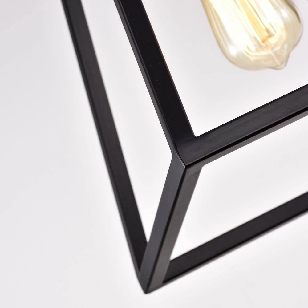 1-Light Matte Black Dimmable Mini Pendant with 54 in. Rods by Jushua 6 1-Light Matte Black Dimmable Mini Pendant with 54 in. Rods by Jushua - Image 4