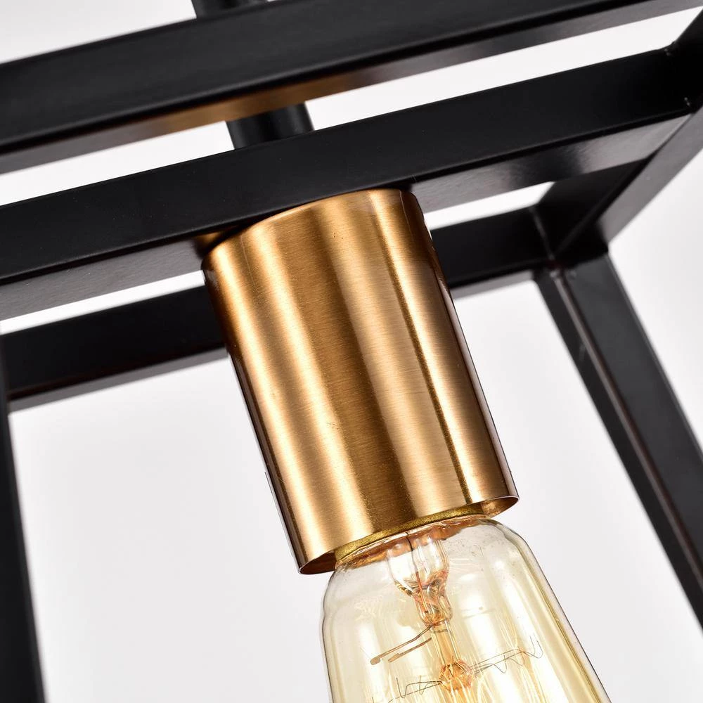 1-Light Matte Black Dimmable Mini Pendant with 54 in. Rods by Jushua 7 1-Light Matte Black Dimmable Mini Pendant with 54 in. Rods by Jushua - Image 5