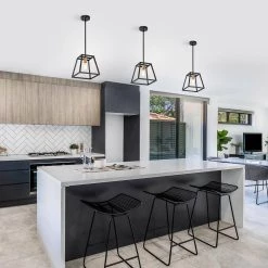 1-Light Matte Black Dimmable Mini Pendant with 54 in. Rods by Jushua 11 1-Light Matte Black Dimmable Mini Pendant with 54 in. Rods by Jushua -KINWELL shop matte black jushua pendant lights gol a60017 4f 1000