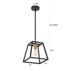 1-Light Matte Black Dimmable Mini Pendant with 54 in. Rods by Jushua 15 1-Light Matte Black Dimmable Mini Pendant with 54 in. Rods by Jushua -KINWELL shop matte black jushua pendant lights gol a60017 76 1000