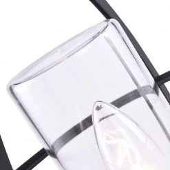 1-Light Matte Black Outdoor Post Light Sconce Metal with Clear Glass by Jushua -KINWELL shop matte black jushua post lanterns sd cy ca1912 p 1f 1000