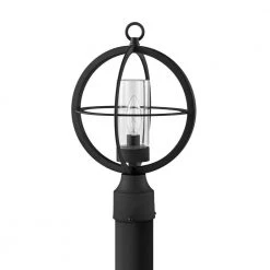 1-Light Matte Black Outdoor Post Light Sconce Metal with Clear Glass by Jushua -KINWELL shop matte black jushua post lanterns sd cy ca1912 p c3 1000
