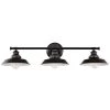 3-Lights Matte Black Indoor Wall Sconce Steel and Electrical Components by Jushua
