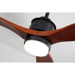 60 in. Integrated LED Matte Black Ceiling Fan With Light Kit by KINWELL -KINWELL shop matte black kinwell ceiling fans with lights uckbs 6005 4f 1000