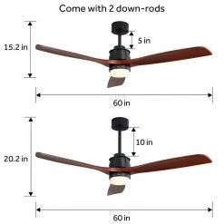 KINWELL shop -KINWELL shop matte black kinwell ceiling fans with lights uckbs 6005 c3 1000