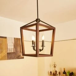 4-Light Matte Black Lantern Pendant by Pia Ricco -KINWELL shop matte black pia ricco chandeliers 1jay 51214 4f 1000