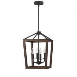 4-Light Matte Black Lantern Pendant by Pia Ricco -KINWELL shop matte black pia ricco chandeliers 1jay 51214 c3 1000