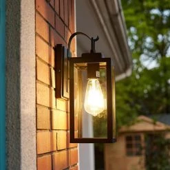 1-Light Matte Black Not Solar Outdoor Wall Lantern Waterproof Fixture with Clear Glasses (4-Pack) by Pia Ricco 11 1-Light Matte Black Not Solar Outdoor Wall Lantern Waterproof Fixture with Clear Glasses (4-Pack) by Pia Ricco -KINWELL shop matte black pia ricco outdoor sconces 1jay 12151 4pk 66 1000