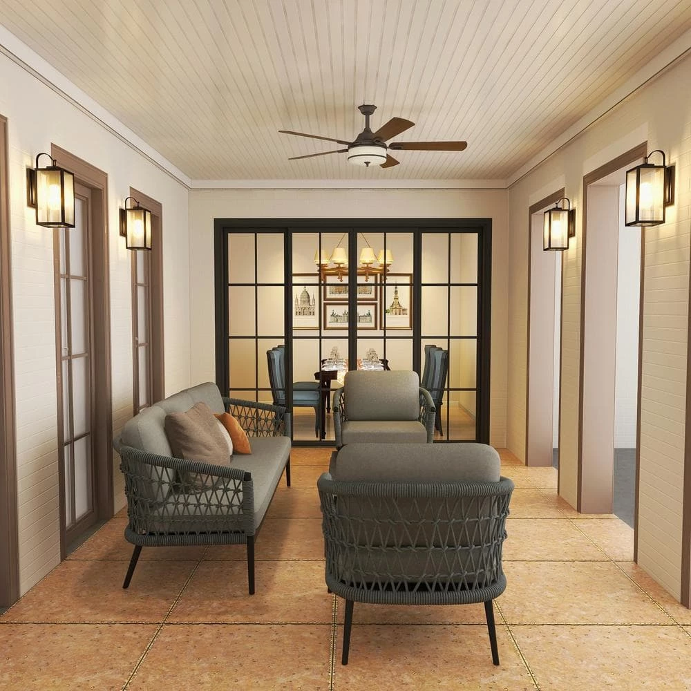 1-Light Matte Black Not Solar Outdoor Wall Lantern Waterproof Fixture with Clear Glasses (4-Pack) by Pia Ricco 4 1-Light Matte Black Not Solar Outdoor Wall Lantern Waterproof Fixture with Clear Glasses (4-Pack) by Pia Ricco - Image 2