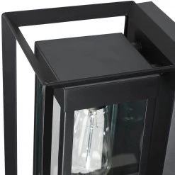 1-Light Black Outdoor Fixture Wall Lantern Sconce with Clear Glass by Pia Ricco 11 1-Light Black Outdoor Fixture Wall Lantern Sconce with Clear Glass by Pia Ricco -KINWELL shop matte black pia ricco outdoor sconces 1jay 12691 4f 1000