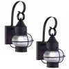 1-Light Matte Black Not Solar Outdoor Wall Lantern Sconce (2-Pack) by Pia Ricco 2 1-Light Matte Black Not Solar Outdoor Wall Lantern Sconce (2-Pack) by Pia Ricco -KINWELL shop matte black pia ricco outdoor sconces 1jay 14561 2pk 64 1000
