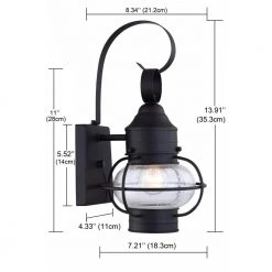 1-Light Matte Black Not Solar Outdoor Wall Lantern Sconce (2-Pack) by Pia Ricco -KINWELL shop matte black pia ricco outdoor sconces 1jay 14561 2pk 76 1000