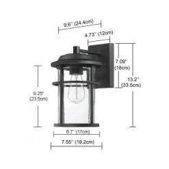 1- Light Matte Black Outdoor Wall Lantern Sconce by Pia Ricco -KINWELL shop matte black pia ricco outdoor sconces 1jay 14641 40 1000