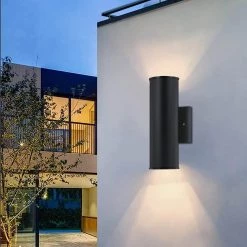 Black LED Outdoor Wall Lantern Sconce with Up-Down Light Output by Pia Ricco 13 Black LED Outdoor Wall Lantern Sconce with Up-Down Light Output by Pia Ricco -KINWELL shop matte black pia ricco outdoor sconces 1jay 15763 31 1000