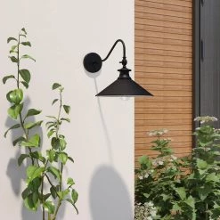 1-Light Black Outdoor Hardwired Wall Barn Light Sconce Lantern by Pia Ricco -KINWELL shop matte black pia ricco outdoor sconces 1jay 17261bk 31 1000