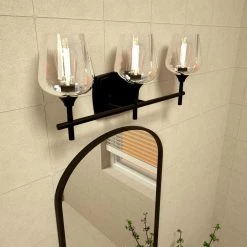 22.68 in. 3-Lights Matte Black Wall Mount Vanity Light by Pia Ricco -KINWELL shop matte black pia ricco vanity lighting 1jay lp11888901 31 1000