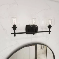 22.68 in. 3-Lights Matte Black Wall Mount Vanity Light by Pia Ricco -KINWELL shop matte black pia ricco vanity lighting 1jay lp11888901 76 1000