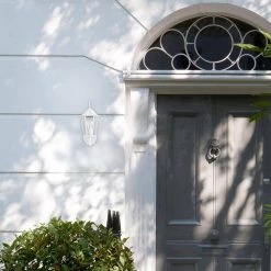 1-Light Matte White Outdoor Wall Lantern Sconce Die-Cast Aluminum with Clear Glass (2-Pack) by Jushua -KINWELL shop matte white jushua outdoor sconces sd cy ca1905 2w 1f 1000