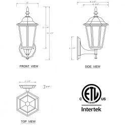 1-Light Matte White Outdoor Wall Lantern Sconce Die-Cast Aluminum with Clear Glass (2-Pack) by Jushua -KINWELL shop matte white jushua outdoor sconces sd cy ca1905 2w 76 1000