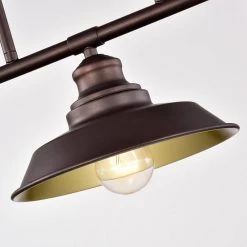 3-Light Oil Rubbed Bronze Dimmable Industrial Kitchen Island Pendant by Jushua -KINWELL shop oil rubbed bronze jushua chandeliers gol a60002 fa 1000