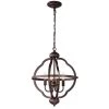 4-Light Oil Rubbed Bronze Indoor Pendant Light Steel and Electrical Components by Jushua