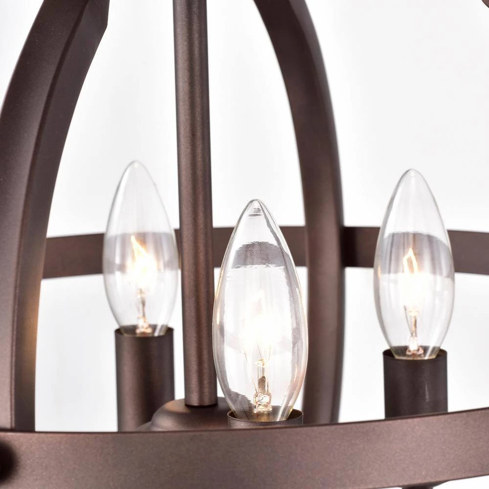 4-Light Oil Rubbed Bronze Indoor Pendant Light Steel and Electrical Components by Jushua 8 4-Light Oil Rubbed Bronze Indoor Pendant Light Steel and Electrical Components by Jushua - Image 6