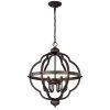 6-Light Oil Rubbed Bronze Indoor Pendant Steel and Electrical Components by Jushua -KINWELL shop oil rubbed bronze jushua chandeliers gol a60004 64 1000