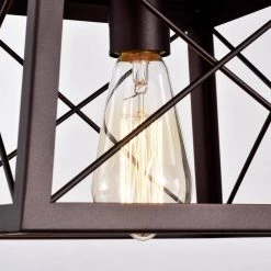 1-Light Oil Rubbed Bronze Indoor Pendant with Steel and Electrical Components by Jushua -KINWELL shop oil rubbed bronze jushua chandeliers gol a60009 1f 1000