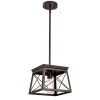 1-Light Oil Rubbed Bronze Indoor Pendant with Steel and Electrical Components by Jushua -KINWELL shop oil rubbed bronze jushua chandeliers gol a60009 64 1000