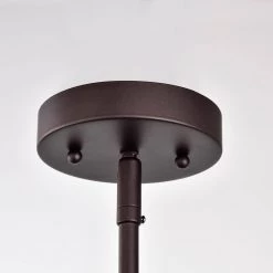 1-Light Oil Rubbed Bronze Indoor Pendant with Steel and Electrical Components by Jushua -KINWELL shop oil rubbed bronze jushua chandeliers gol a60009 fa 1000