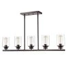 5-Light Oil Rubbed Bronze Kitchen Island Pendant by Jushua -KINWELL shop oil rubbed bronze jushua chandeliers gol a60015 64 1000