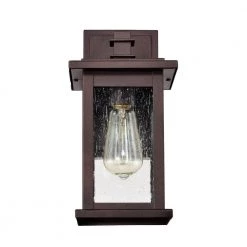 1-Light Oil Rubbed Bronze Outdoor Wall Lantern Sconce with Anti-Rust and Waterproof by Jushua
