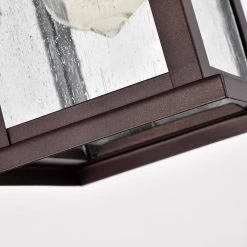 1-Light Oil Rubbed Bronze Outdoor Wall Lantern Sconce with Dusk to Dawn Sensor by Jushua -KINWELL shop oil rubbed bronze jushua outdoor sconces go l a20010 1f 1000