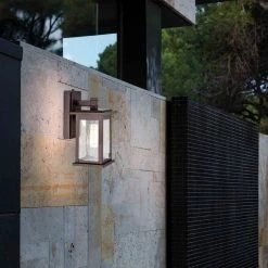 1-Light Oil Rubbed Bronze Outdoor Wall Lantern Sconce with Dusk to Dawn Sensor by Jushua -KINWELL shop oil rubbed bronze jushua outdoor sconces go l a20010 76 1000