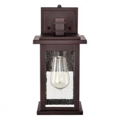 1-Light Oil Rubbed Bronze Outdoor Wall Lantern Sconce with Dusk to Dawn Sensor by Jushua -KINWELL shop oil rubbed bronze jushua outdoor sconces go l a20010 c3 1000