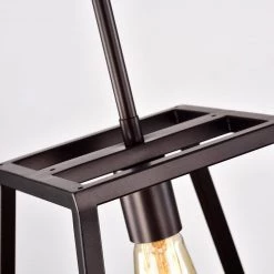 1-Light Oil Rubbed Bronze Metal Kitchen Island Mini Pendant by Jushua -KINWELL shop oil rubbed bronze jushua pendant lights gol a60016 44 1000