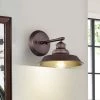 1-Light Oil Rubbed Bronze Industrial Wall Vanity Light (Set of 2) by Jushua -KINWELL shop oil rubbed bronze jushua vanity lighting gol a40004 64 1000
