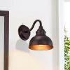1-Light Oil Rubbed Bronze Industrial Wall Vanity Light with Shade by Jushua -KINWELL shop oil rubbed bronze jushua vanity lighting gol a40007 64 1000
