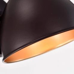 1-Light Oil Rubbed Bronze Industrial Wall Light Sconce with Metal Shade by Jushua -KINWELL shop oil rubbed bronze jushua vanity lighting gol a40017 fa 1000