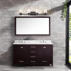 4-Light Oil Rubbed Bronze Contemporary Bathroom Vanity-Light with Glass Shade by Jushua 11 4-Light Oil Rubbed Bronze Contemporary Bathroom Vanity-Light with Glass Shade by Jushua -KINWELL shop oil rubbed bronze jushua vanity lighting gol a40030 4f 1000