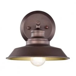 1-Light Oil Rubbed Bronze Indoor Wall Sconce with Steel and Electrical Components by Jushua